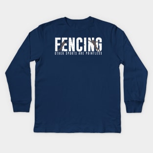 Fencing Kids Long Sleeve T-Shirt